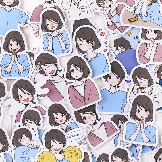 Cute Girl Stickers Cute Girl Modern Girls Daily Life Themed Stickers, ML05  