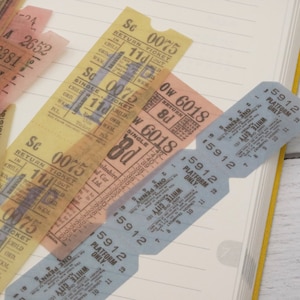 Adesivi washi / strisce a tema ricevuta adesivi collage biglietti a tema carta per appunti, diario spazzatura tzb-m