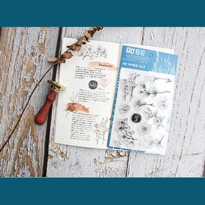 Clear Stamp Set / Clear Stamps / Flower Plant Branches and Leaves ...