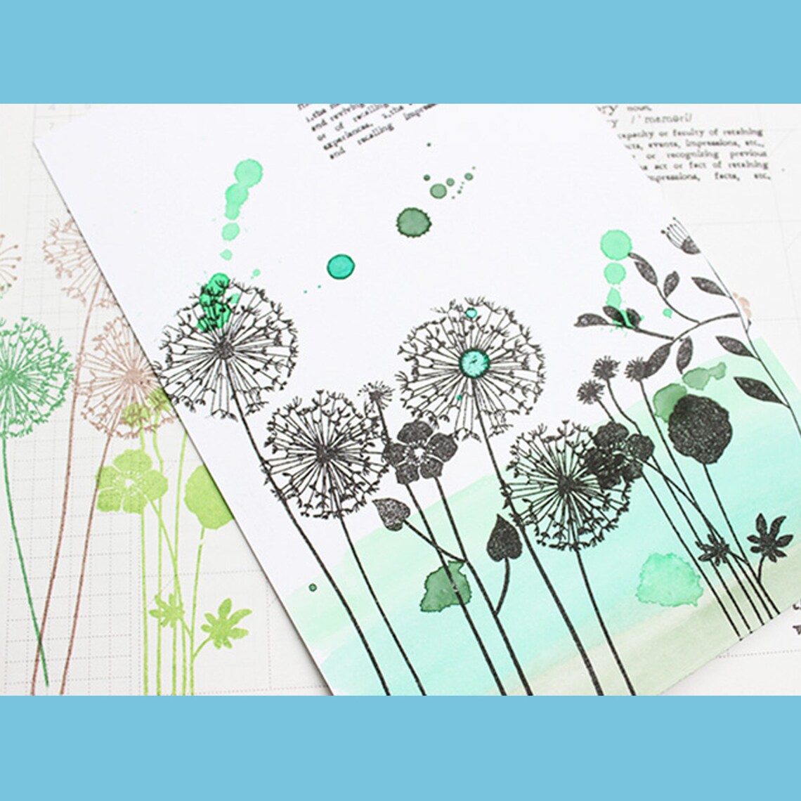 Clear Stamp Set / Clear Stamps /dandelion Floral Flower Plant Botanical ...