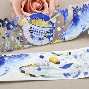 Gourmet tea plate etiquette eleganceWashi PET Tape  | Elegant plate PET Tape, Washi Tape | M04 #6