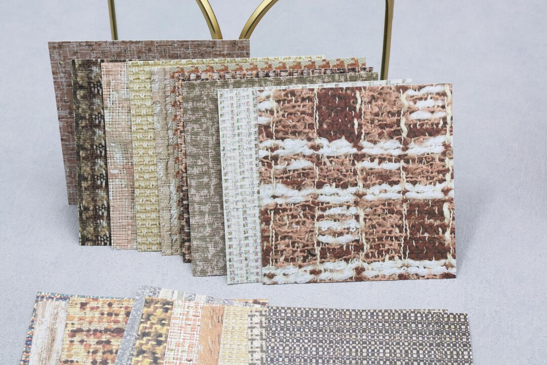 Various Knitted Texture Paper Set | Wool Knitted Pattern Paper Knitting ...