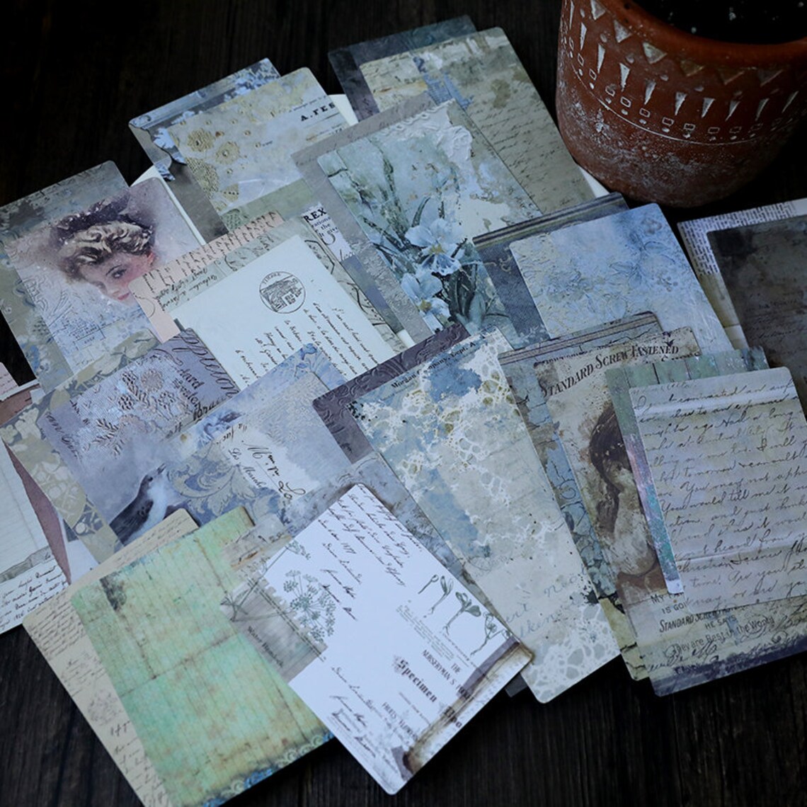 30pcs/pack Double-sided Vintage Paper Pack, Vintage Paper Stack ...