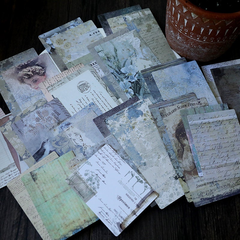 30pcs/pack Double-sided Vintage Paper Pack, Vintage Paper