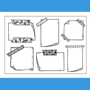 クリアスタンプセット / クリアスタンプ / メモ用紙とテープをテーマにしたクリップ掲示板メッセージ m04 S29