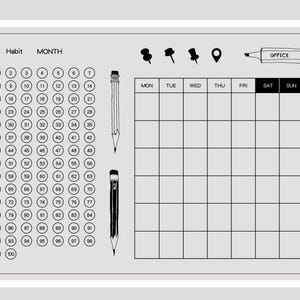 Clear Stamp Set / Clear Stamps / KalenderTijdbeheer Functionele planning | Tracker |  bullet journal dagelijks thema m04 s37