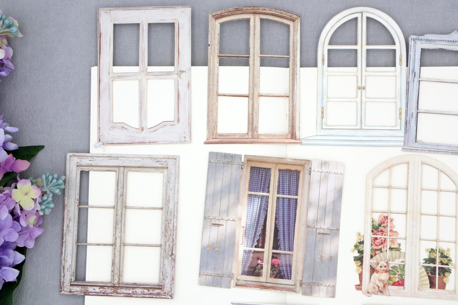 Various Window Paper Stickers | 10pcs/pack Window Stickers Junk Journal ...