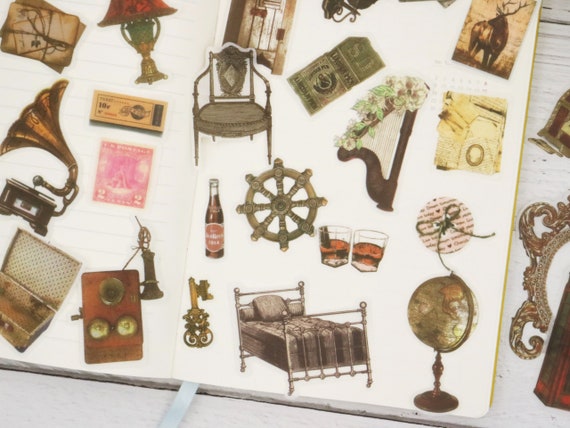 60pcs/pack Vintage Stuff Antique Gramophone Classic Furniture 