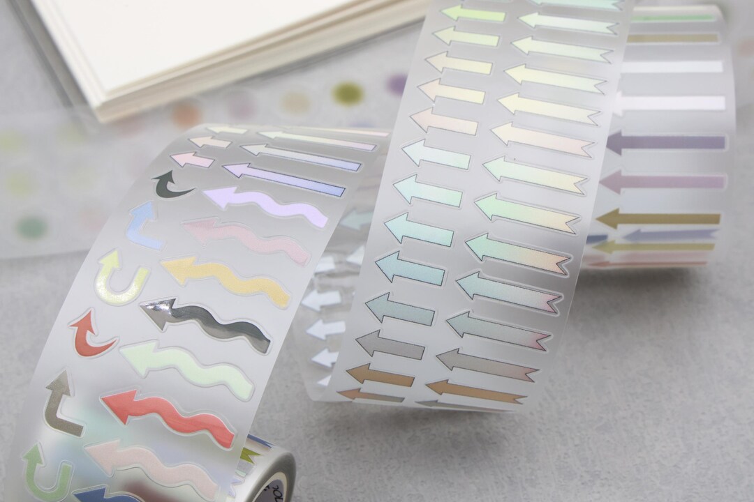 Curated visual reference: Die Cut Geometric Industrial Acrylic Reference: Die Cuts Pet Tape Die Cut Geometric Round Arrow Mixed