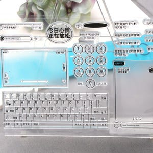 clear Stamp Set / Clear Stamps / Number keyboard Camera image themed Transparent Stamp S36