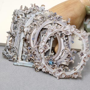 Gem schnitzte Rahmen aus Karton | 10 Stück/Packung Vintage Rebe Blumen Fotorahmen Bordüre gestanzte Junk Journal Papier BE-1
