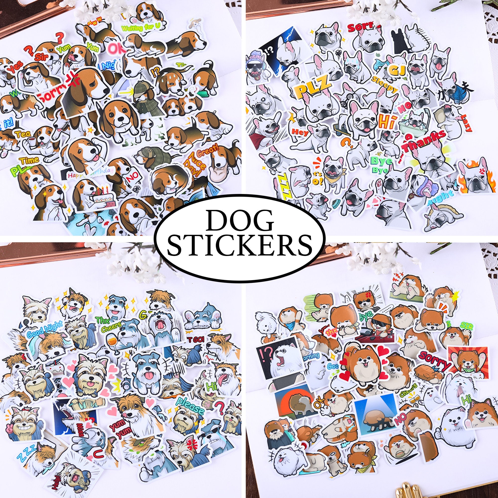 Cute Dog Stickers for Kids Teens Sticker for Sale by YOSHIN DESIGNS