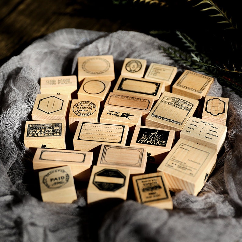 Vintage Receipt Label S1 Wooden Stamps Specimen Bottle Label Etsy