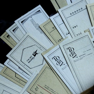 144 cartões de colagem, papel especial, cartão vintage, papel sortido, diário de lixo, papel reciclado, papel de arroz, T03