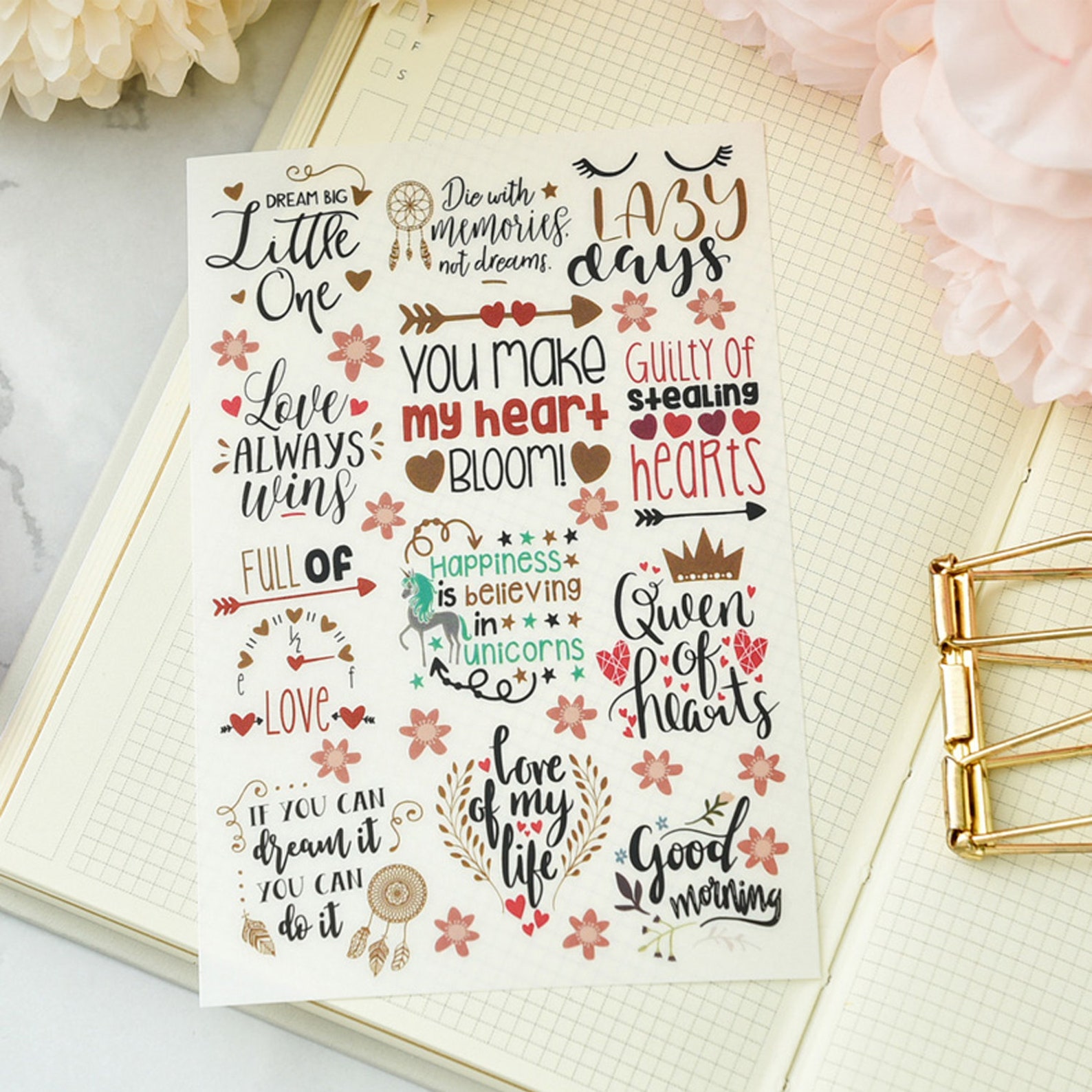 4 sheets rubon stickers S13 Rub On Transfer Stickers Etsy