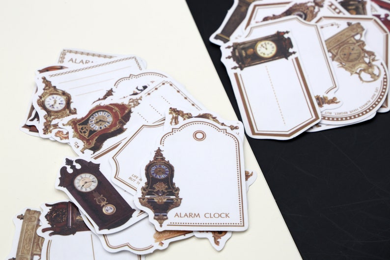 Pendulum Wall Clock Label Stickers | Washi Sticker Retro Themed ...