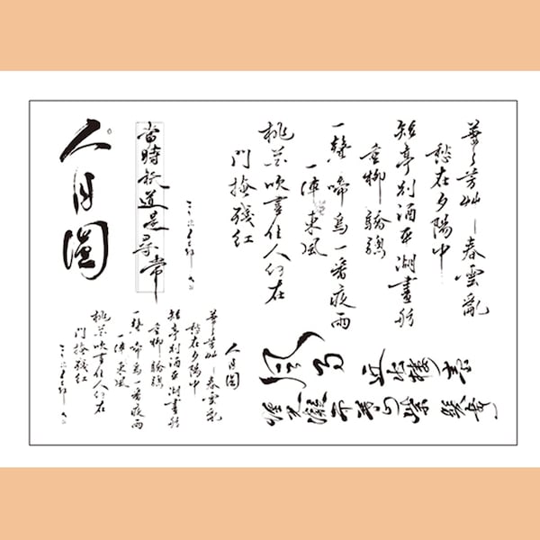 clear Stamp Set / Clear Stamps / Chinese calligraphy old poem ancient quote themed  transparent stamps s34