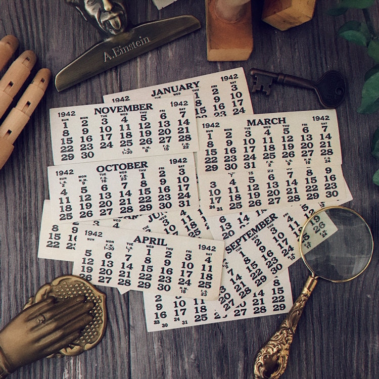 1942 calendar - Etsy 日本