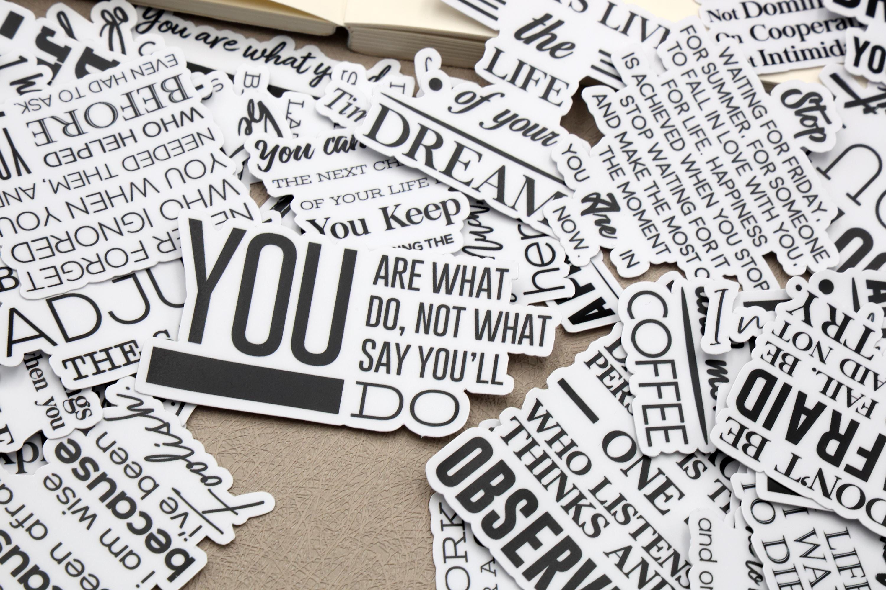 Calligraphy Stickers Motivation Lettering Quote Inspiration Slogan ...