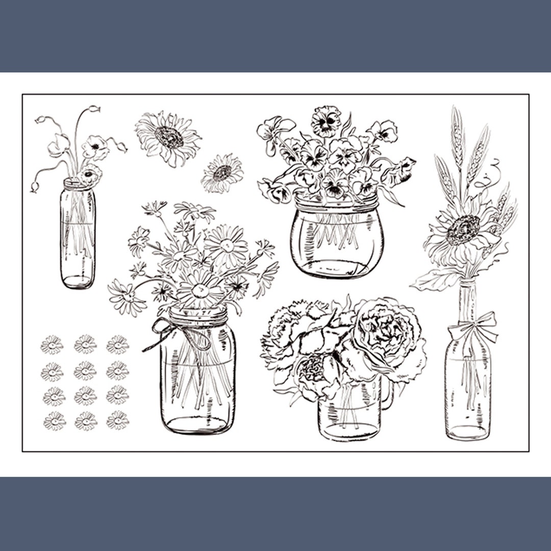 Clear Stamp Set / Clear Stamps /plant Flower Floral Botanical ...