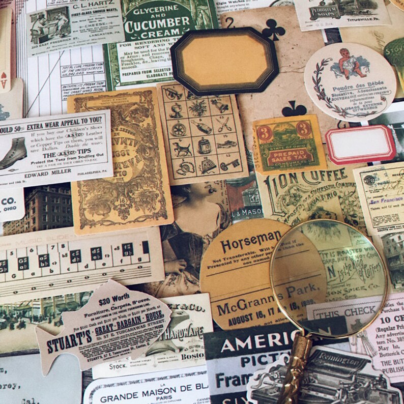 45pcs pack Vintage ephemera junk journal kit pack vintage Etsy