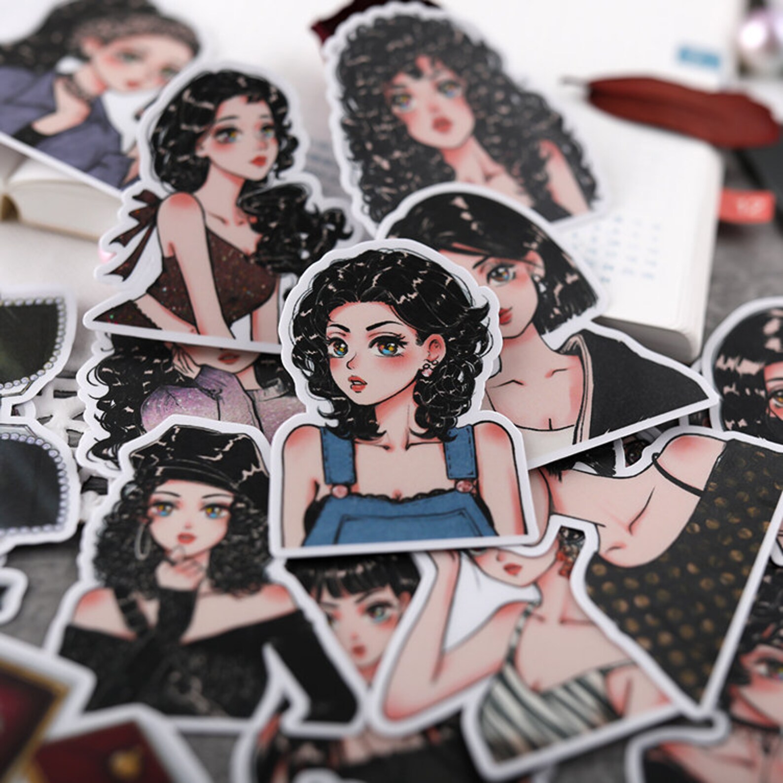 Fashion Girl Stickers Modern Girls Fashion Girl Style Dress - Etsy ...