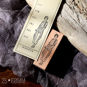 Ms. Rose Lady stamps Wooden Stamps vintage vintage lady portrait  Stamp for Junk Journaling t03