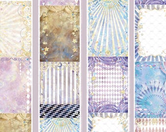 Dromerige washi-tape als achtergrond (grappige scènes randen circusstrepen PET-washi-tape M04)