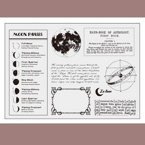 Cling Stempel Set / Stempelgummi / Mond Vollmond Mondsichel Neumond Halbmond alt m04 S24