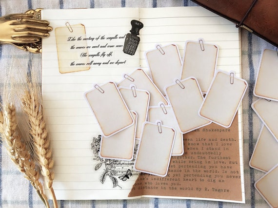 10pcs/pack Vintage Letter Themed Note Notice Tag Die Cut - Etsy