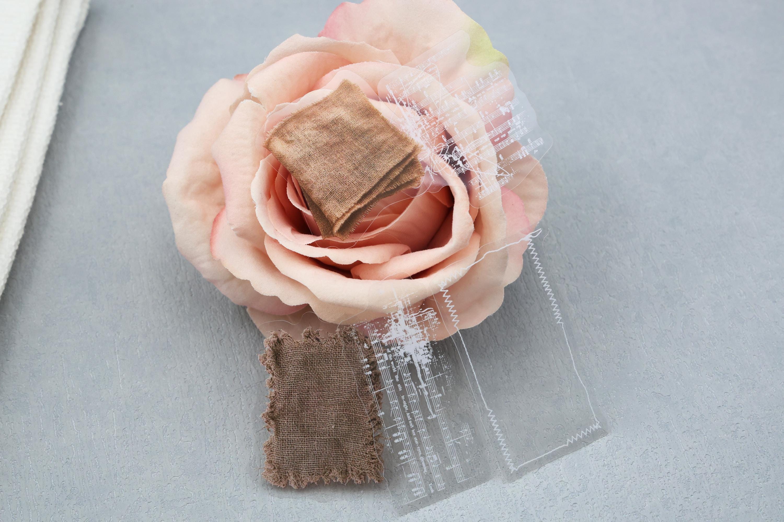 Frayed Fabric Texture Sample Collage PET Stickers | Jeans Torn Piece of ...