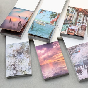 Mini paper sticker booklet | 50 pages assorted sticker pattern journal white matte collage stickers H04