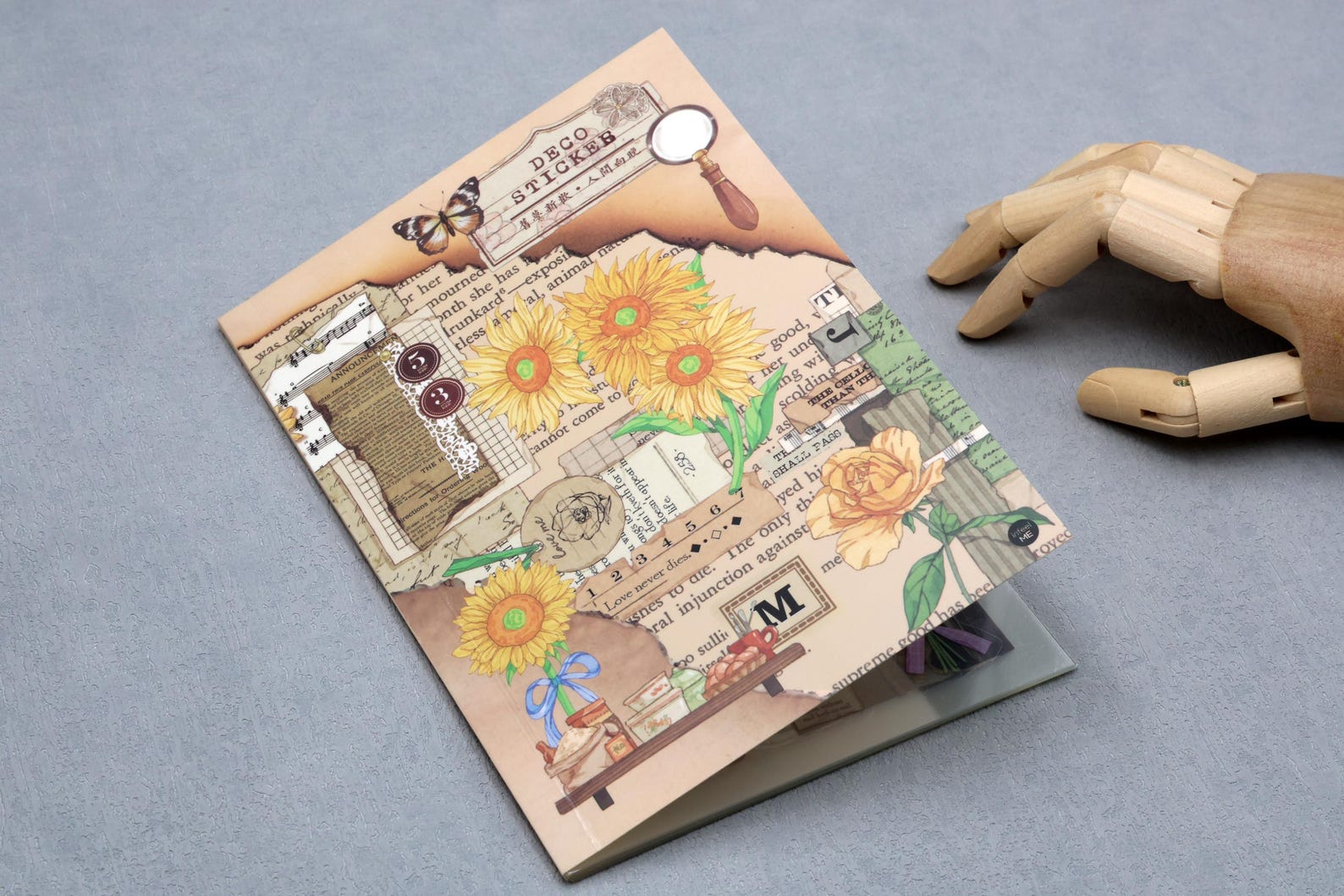 Sticker Boolets PET Sticker Booklet | 20 Sheets Collage Assorted Pattern Bread Flower ...