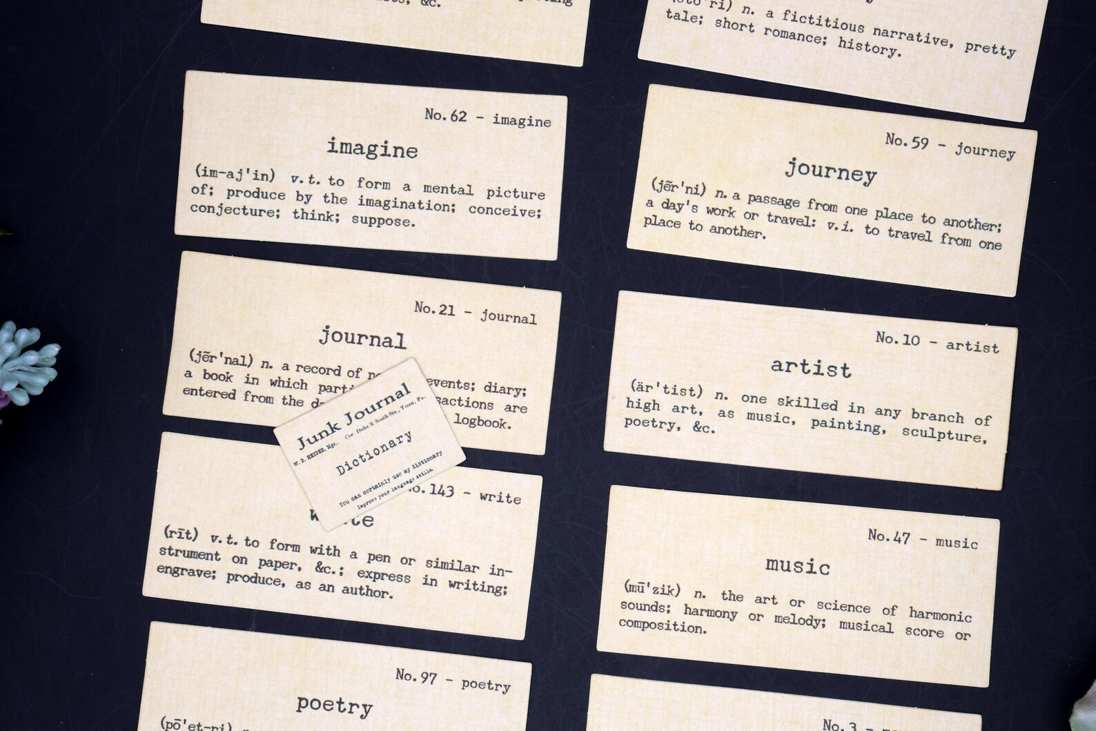Word Dictionary Explanation Vintage Card Themed , Junk Journal, Collage ...