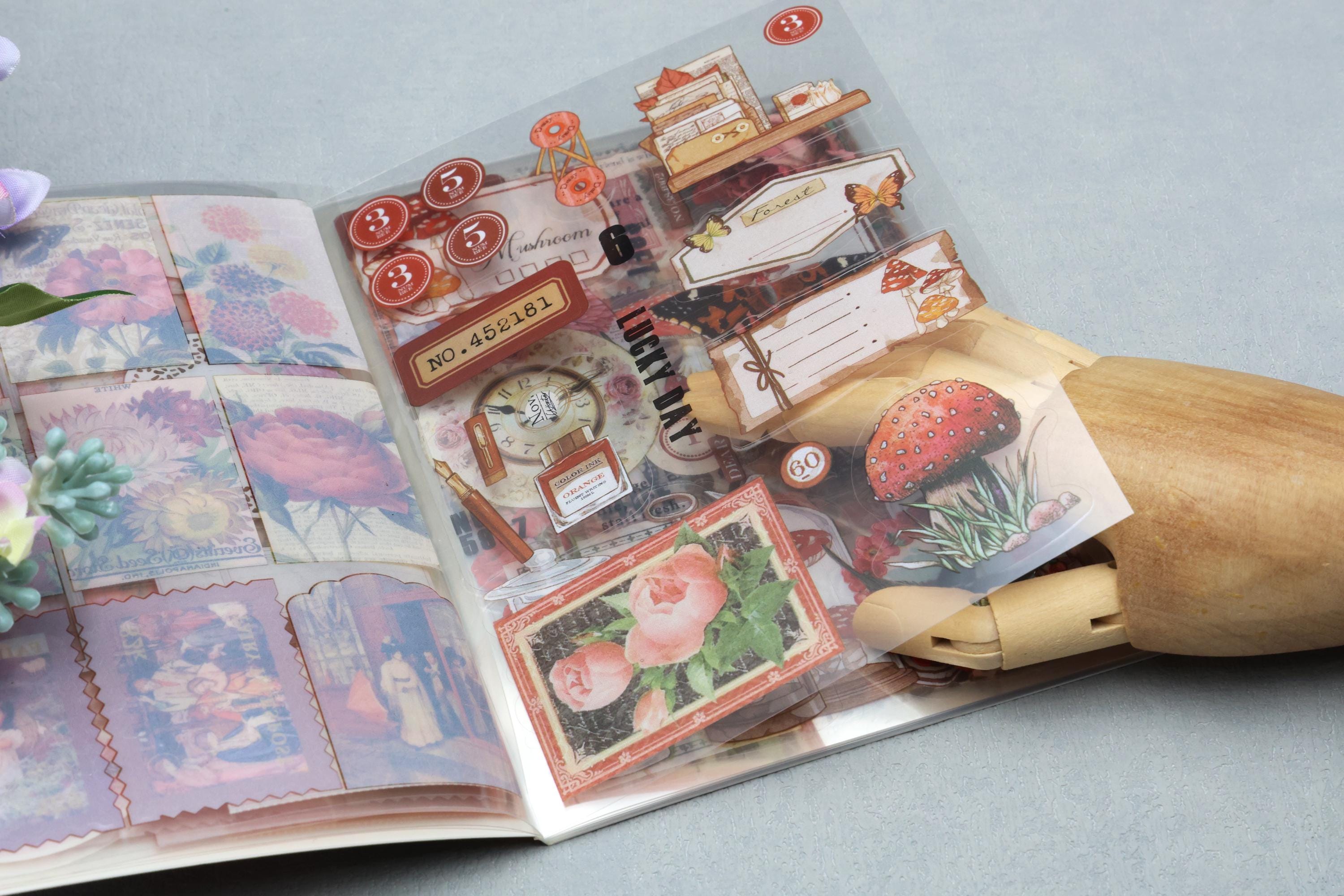 Sticker Boolets PET Sticker Booklet | 20 Sheets Collage Assorted Pattern Botanical ...