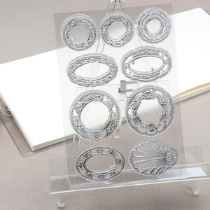 clear Stamp Set / Clear Stamps / French plate serving plate Vintage French Ceramic plate Transparent Stamp S38
