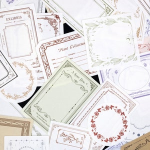 papel de recibo retro | vários conjuntos de papel de colagem de papel de moldura