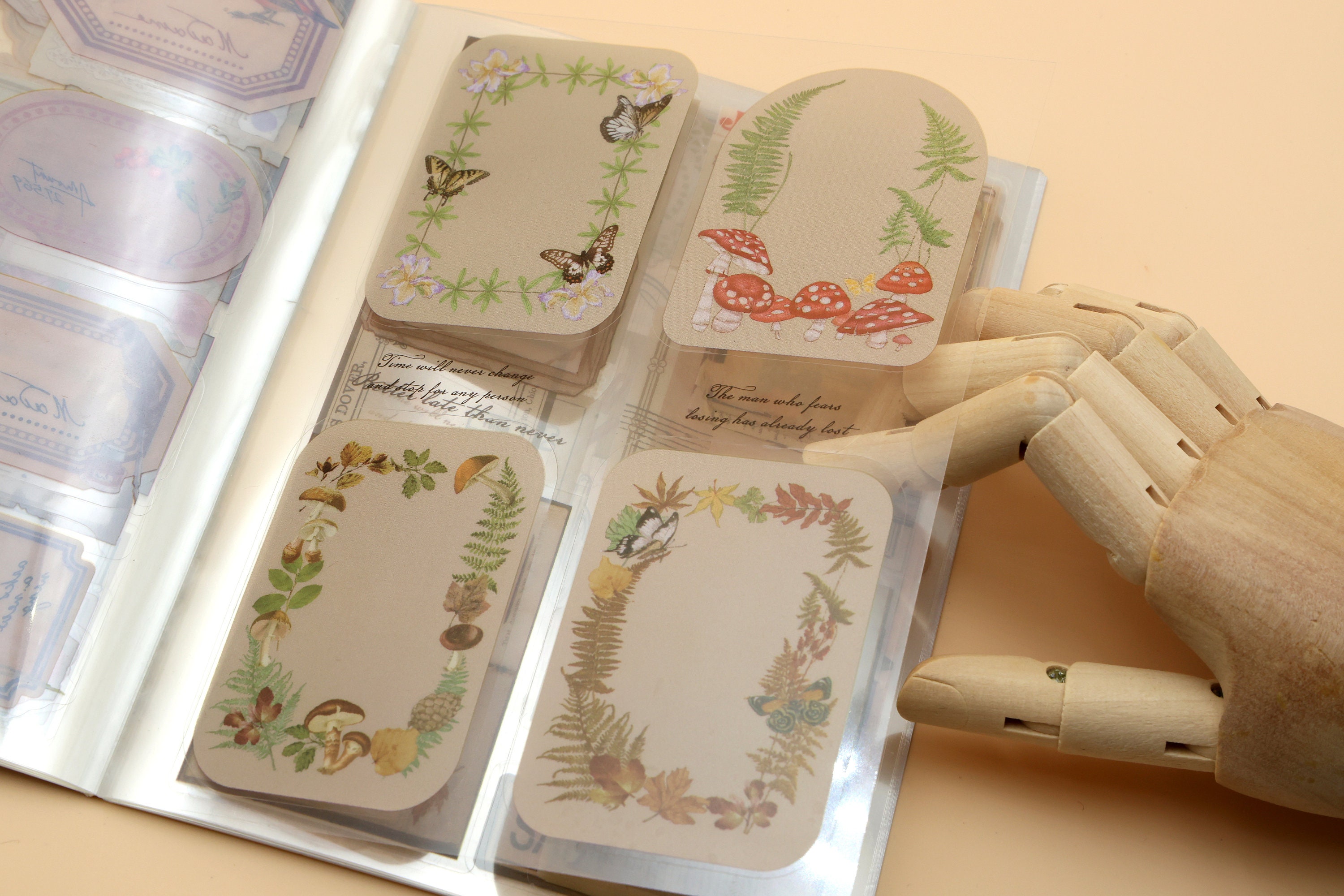 Sticker Booklet Design PET Sticker Booklet | 20 Sheets Collage Assorted Pattern Butterfly ...