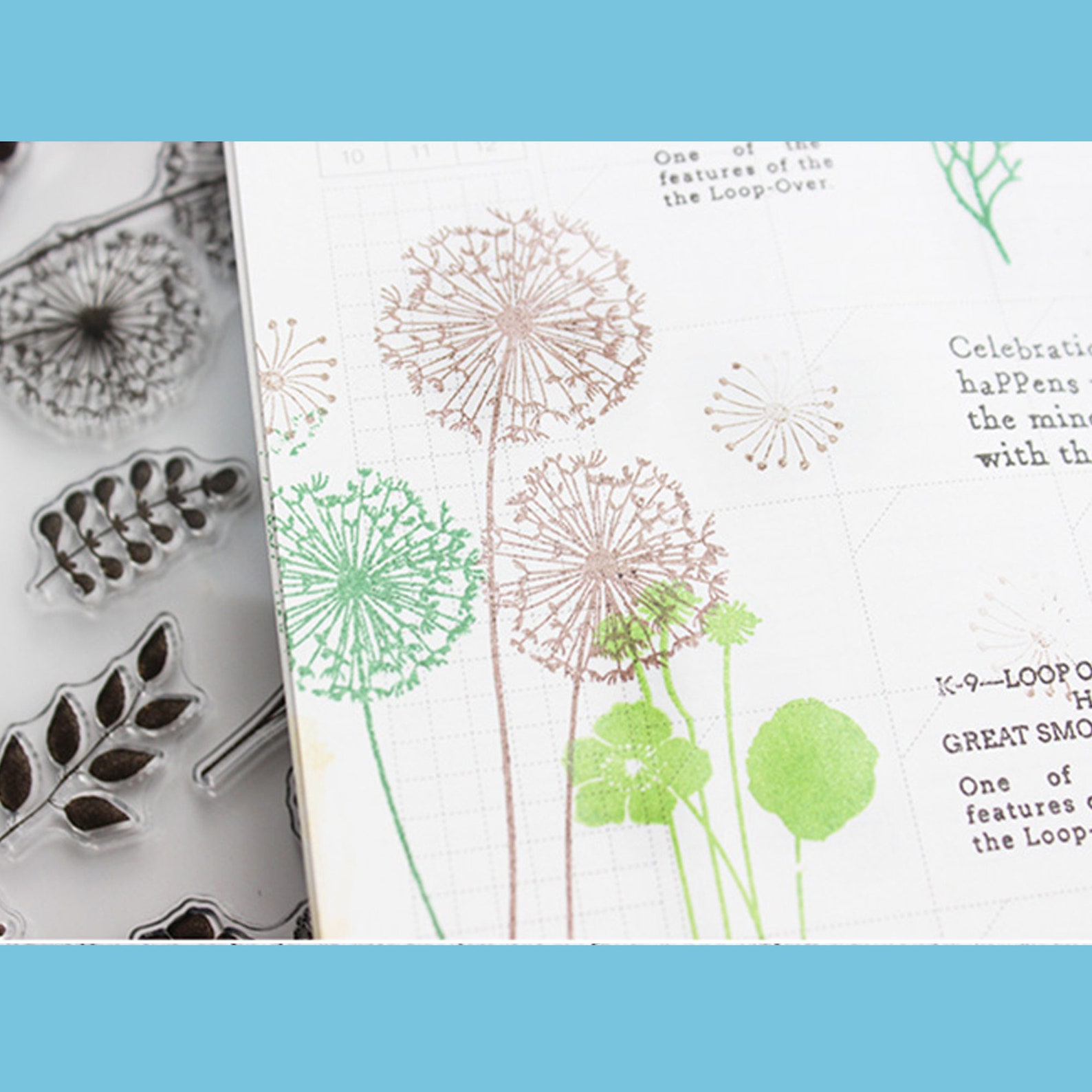 Clear Stamp Set / Clear Stamps /dandelion Floral Flower Plant Botanical ...