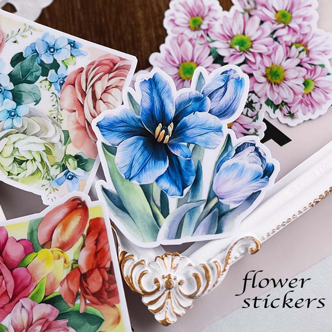 Flower Stickers | Tulip Flower Floral Plants Lily Themed Decorative ...