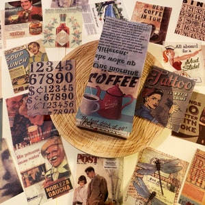 Mini-Pergamentpapier | 366 Seiten bunt gemischte Blätter Collage Collage Blatt Papier Vintage Blatt Papier Ephemera Collage Y02