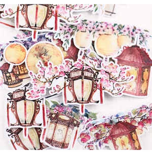 lantern Cartoon Ancient stickers | Chinese dynasty light lamp themed Stickers, ML05