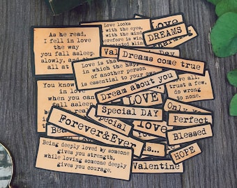 Small Word Stickers |  Kraft stickers white matte Word Stickers, Phrases, Quotes, Y06