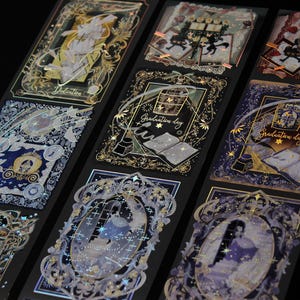 Magic dream moonlight pattern Pet Tape washi tape | book star Holographic Foil theme pattern tape full roll M04