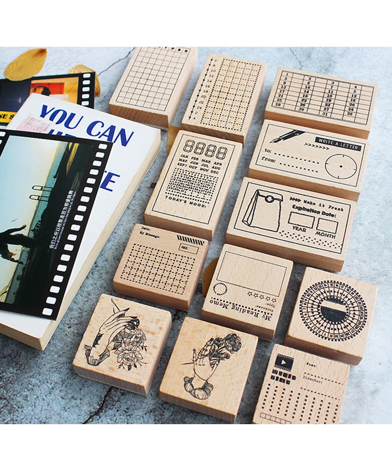 Wood Stamps Rubber Stamps Tracker Round Tracker Stamp Etsy Australia