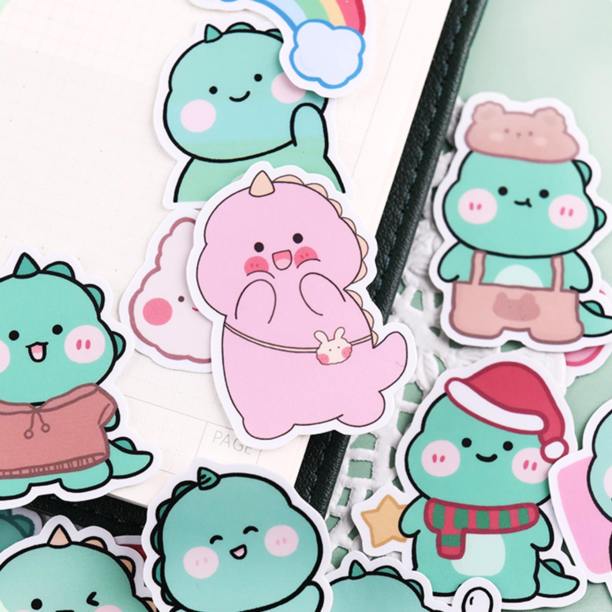 Cute Baby Dinosaur Sticker Themed Animal Stickers Alligators Etsy