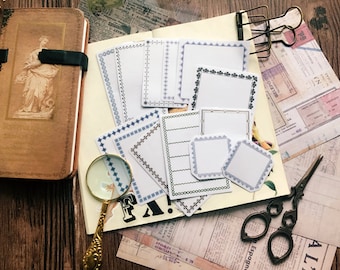 Stickers | Vintage note frame sticker junk journal kit pack, vintage stickers Y06
