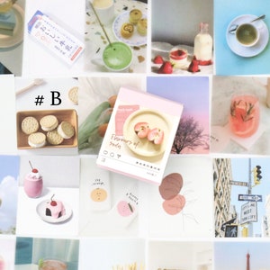 400 Blatt Mini-Papierheft | gemischte Muster Blume Himmel Natur Pilz Pergaminpapier Collage Y02