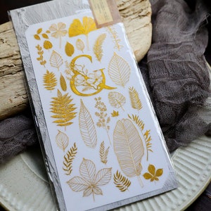 RUB-ON-stickers | bladgoud groene bloem plant wrijf op transferstickers, aquarelbloem, versiering T03 PASH