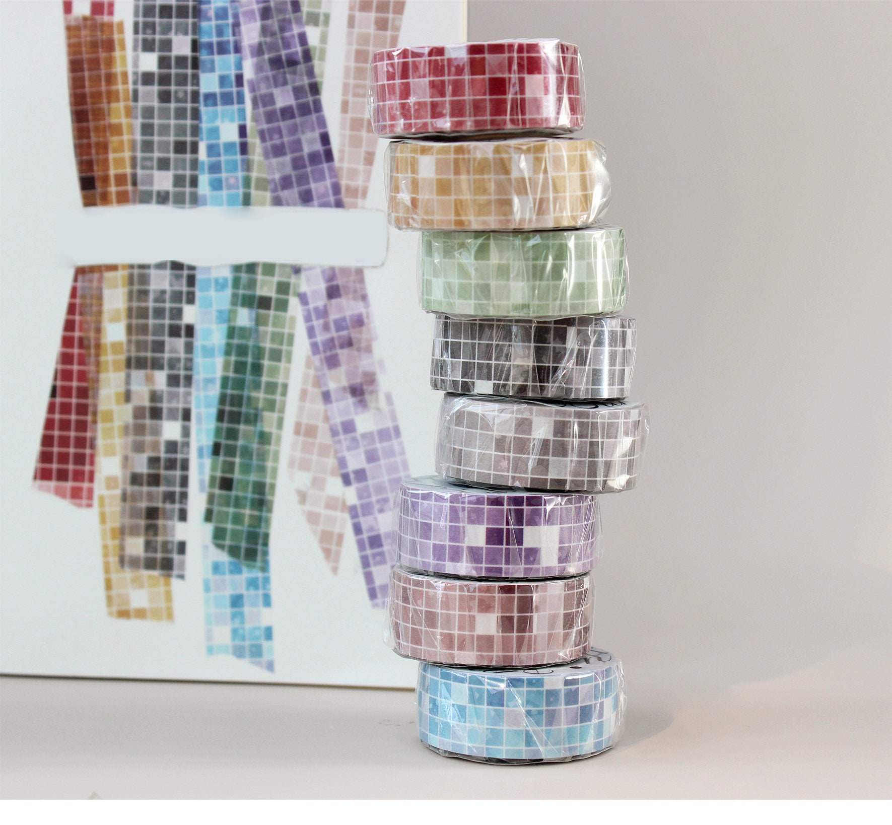 cute Mosaic color various Washi Tape | cute color Washi Tape Mosaic tile M04